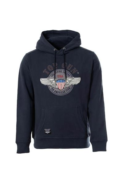 Sweat à capuche bleu marine Top Gun USA