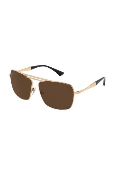 Piloten-Sonnenbrille aus goldfarbenem Stahl