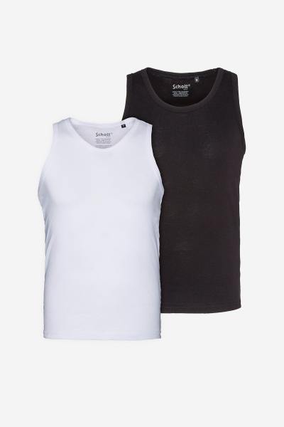 Lot de 2 débardeurs homme blanc et noir