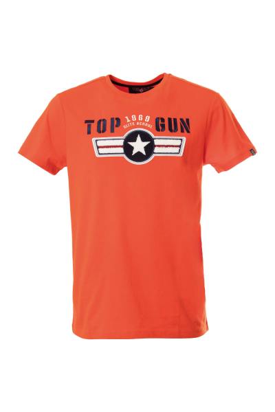 Tee shirt orange top gun
