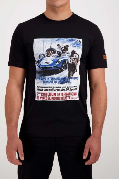 Schwarzes T-Shirt 24h Le Mans 1962