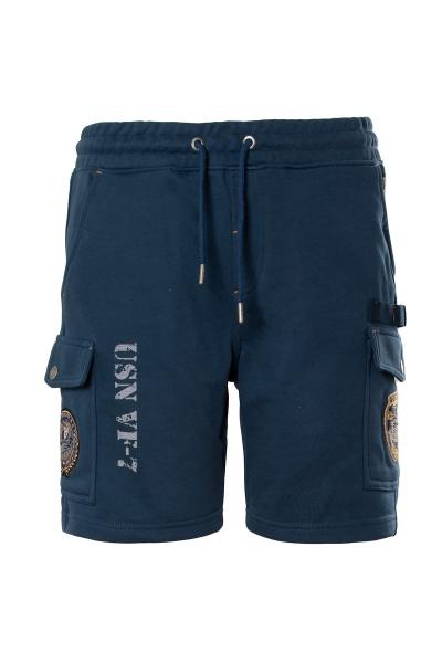 Bermuda-Shorts mit Aufnähern Top Gun marineblau