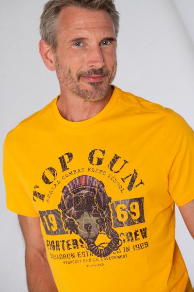 Gelbes Herren-T-Shirt Top Gun 1969