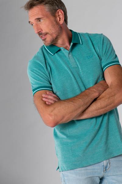 Poloshirt für Männer aus grüner Baumwolle