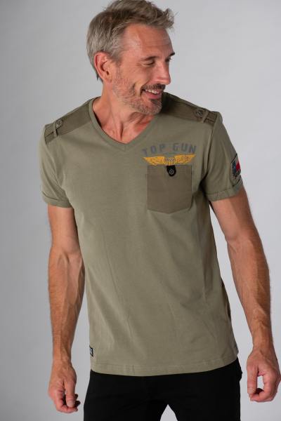 Khaki Militär T-Shirt