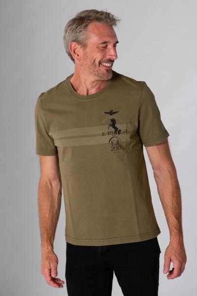 T-shirt kaki esprit militaire