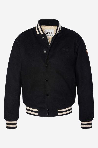 Varsity jacket en laine noire