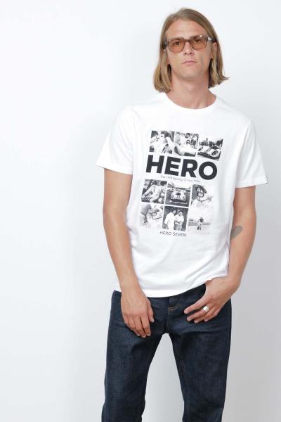 Weißes T-Shirt Hero Steve McQueen