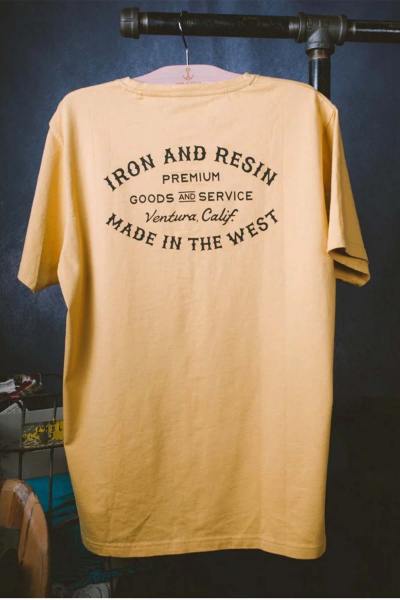 T-Shirt "Made in the West" aus gelber Baumwolle