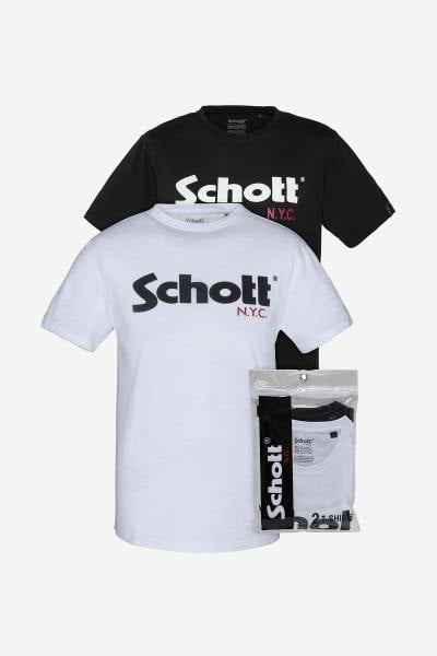 Pack 2 T-Shirts mit weißem und schwarzem Logo