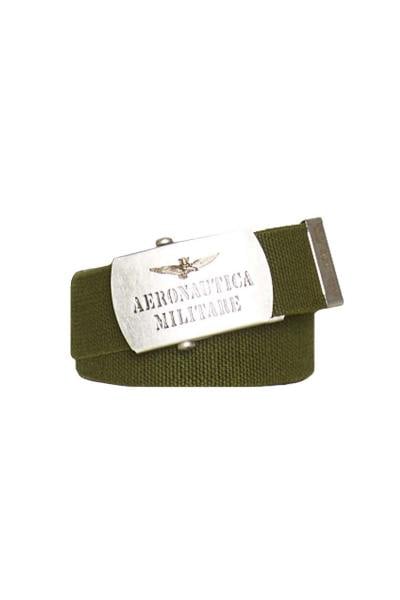 Khaki-Gürtel im Militärstil aus Baumwolle