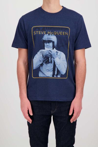 Camiseta Steve McQueen 24h du Mans azul oscuro