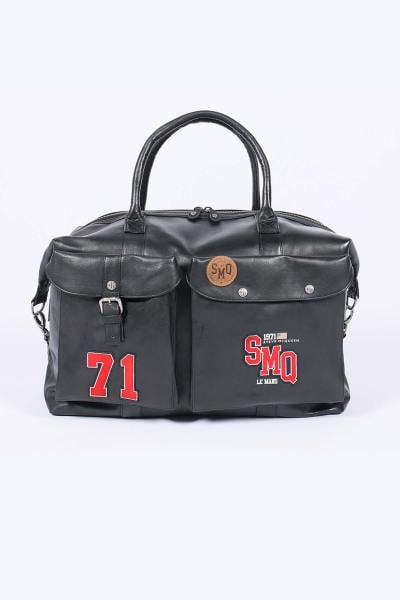 72H Reisetasche aus Schaffell Schwarz