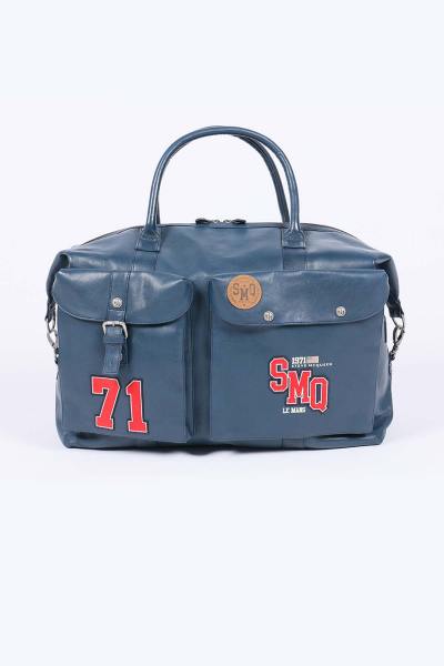 72H Reisetasche aus königsblauem Schaffell