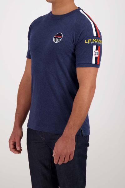 Blaues T-Shirt mit Racing-Streifen McQueen Le Mans
