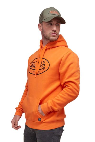 Sudadera con capucha naranja para hombre