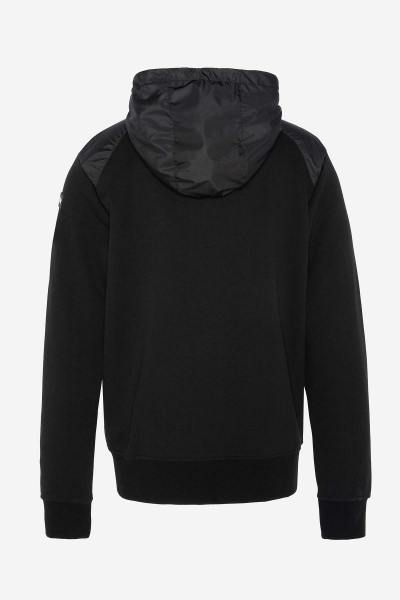 Sweatshirt zippé à capuche noir homme