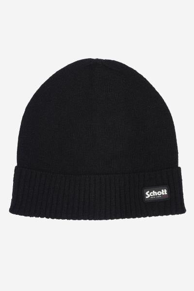 Gorro negro con logo en el puño