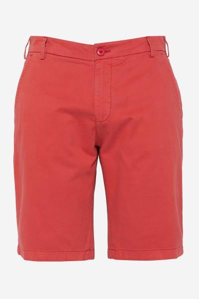 Shorts chino vintage in cotone rosso