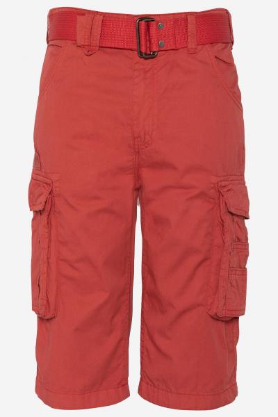 Pantaloncini cargo vintage in cotone rosso