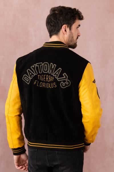Veste Newport Harbor Homme Taille L - Cuir Daim Marron, Doublée, Occasion Parfait état