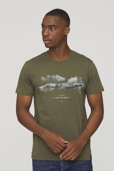 Dunkelgrünes T-Shirt mit Sammlerverpackung