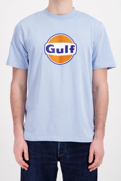 T-shirt en coton bleu clair avec logo Gulf