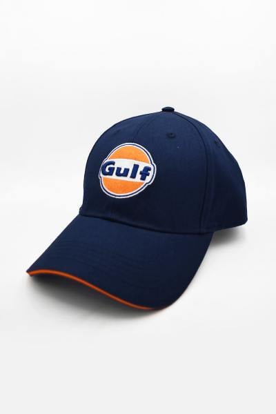 Marineblaue Baumwollkappe mit Gulf-Logo
