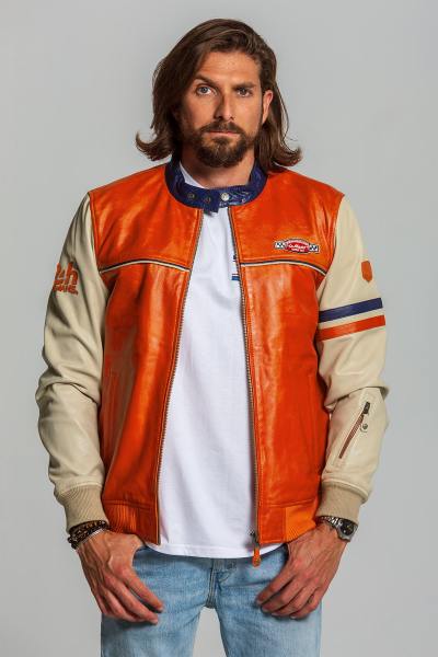 Blouson Racer 24h Le Mans orange 