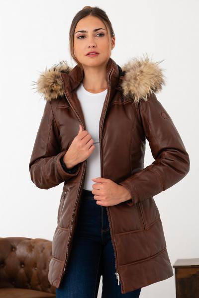 Manteau Fourrure Femme Peaux Lainees Cuir City