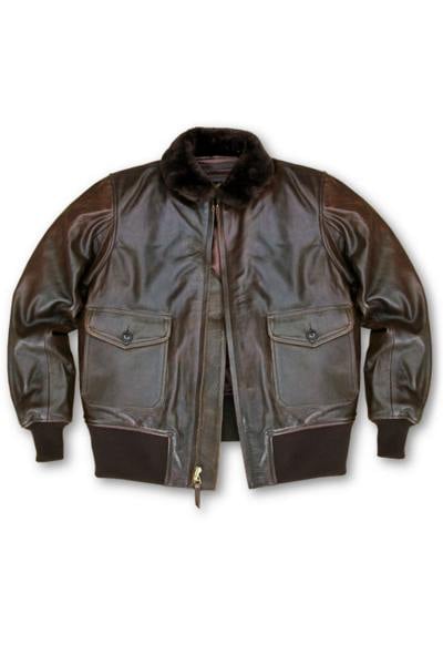 Blouson aviateur en cuir des pilotes de l'US Navy