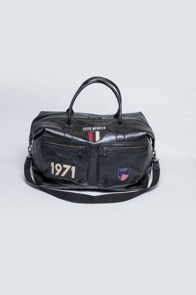 Sac de voyage grand format en cuir noir