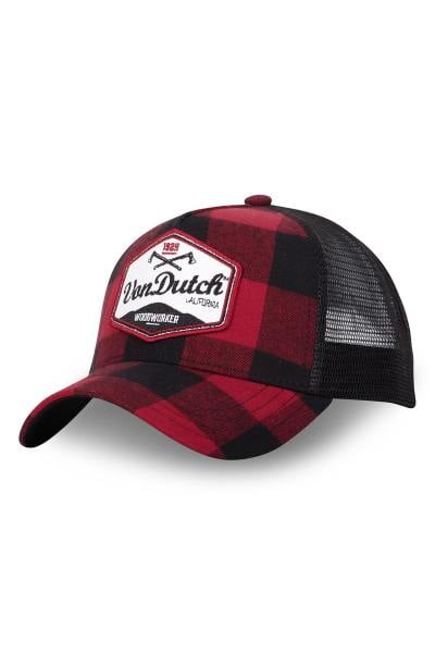 Gorra trucker con estampado de leñador de cuadros