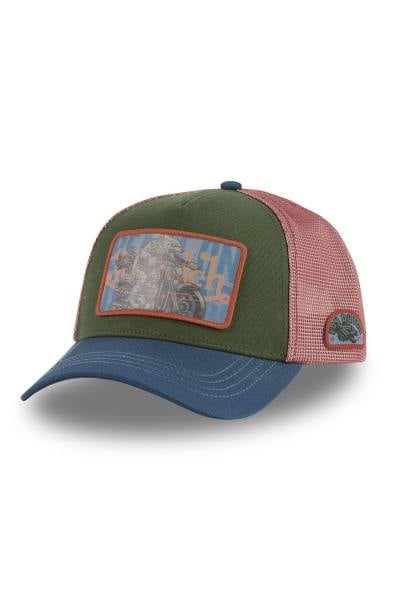 Casquette tricolore avec patch