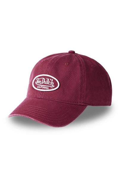 Gorra de algodón burdeos