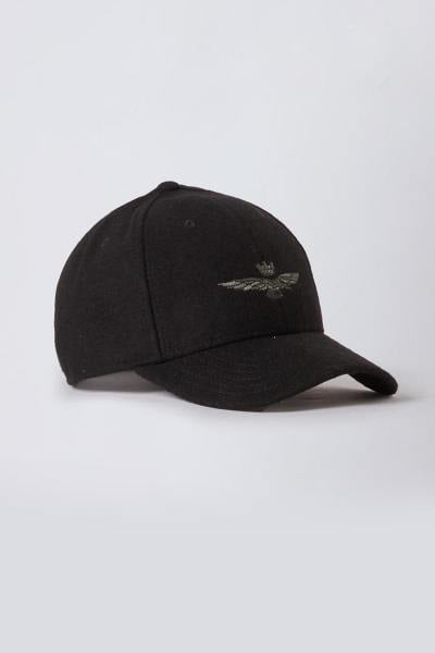 Casquette noire avec broderie aigle