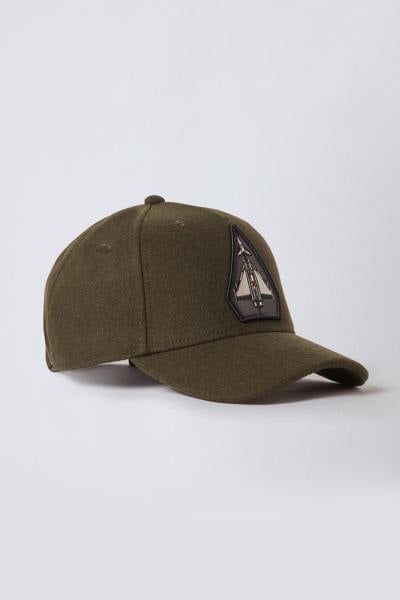 Casquette vert militaire avec patch aviation