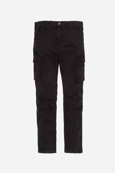 Pantalon cargo noir multipoches