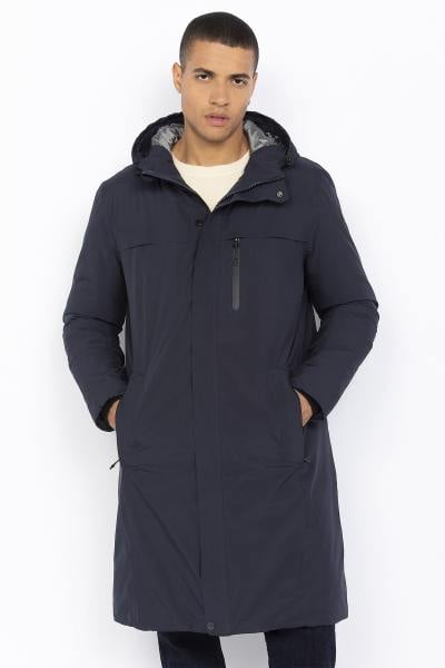 Giacca outdoor blu navy con cappuccio