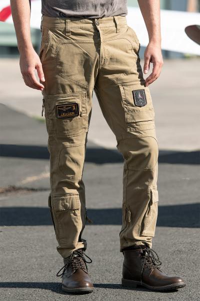 Italienische Luftfahrt-Cargohose in Khaki