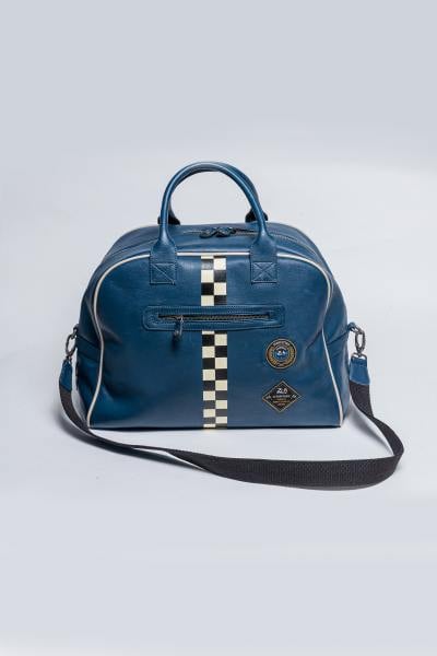 Sac à main en cuir bleu royal 24H Le Mans