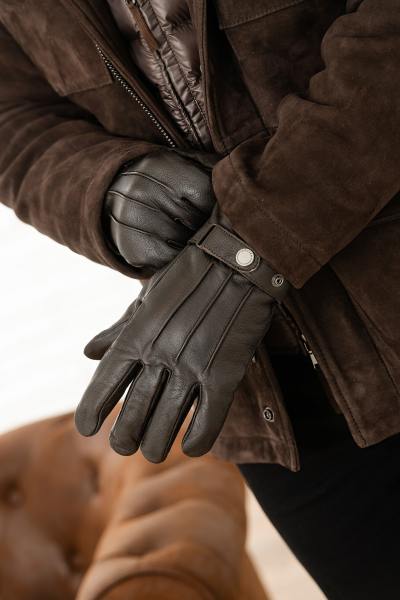 Gants en cuir Marron