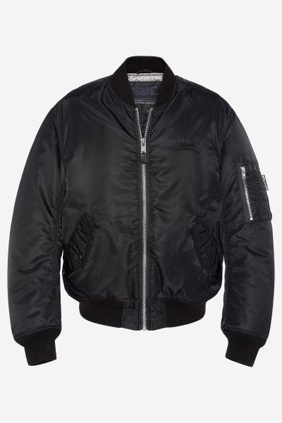 Bomber MA-1 lavé en nylon recyclé noir