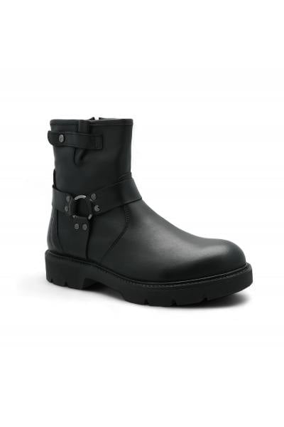 Bottines en cuir noires pour femme