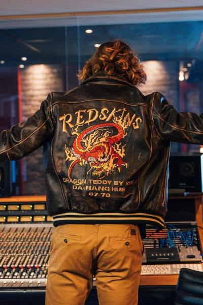 Chaqueta de cuero Redskins Vintage Dragon