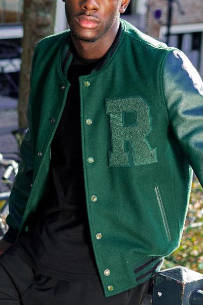 Teddy varsity bi-matière vert