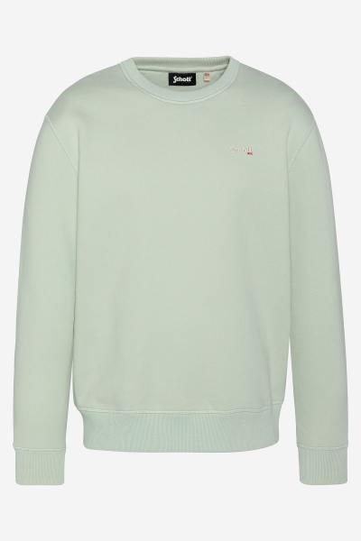 Sweatshirt couleur sage pastel avec logo brodé