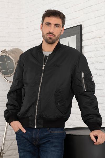 Bomber MA-1 lavé en nylon recyclé noir