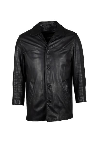 Veste Homme en cuir de vachette Noir