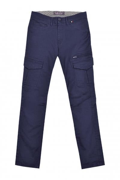 Marineblaue Patrouille de France-Hose mit Taschen